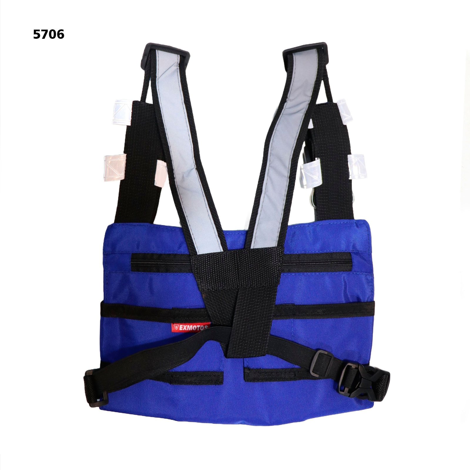 Pechera Porta Radio con Reflectivos - Azul