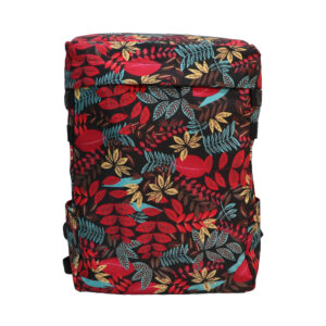 Mochila Urbana Modelo Bolsa Hojas Rojas - 3323